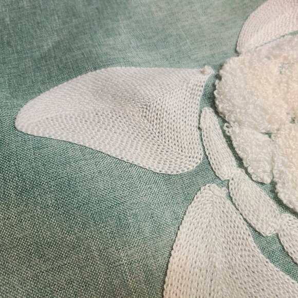 Decorative Throw Pillow Cover Embroidered Case Nautical Sea Turtle Beach Decor - Picture 5 of 10